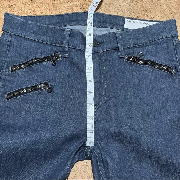 Rag & Bone Jeans Moto Zipper Alice Skinny Jean Sz 28 - Picture 13 of 15